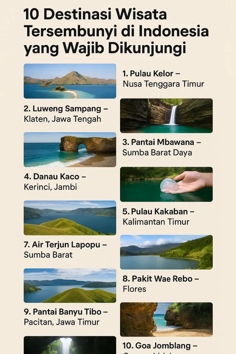 destinasi wisata tersembunyi di Indonesia