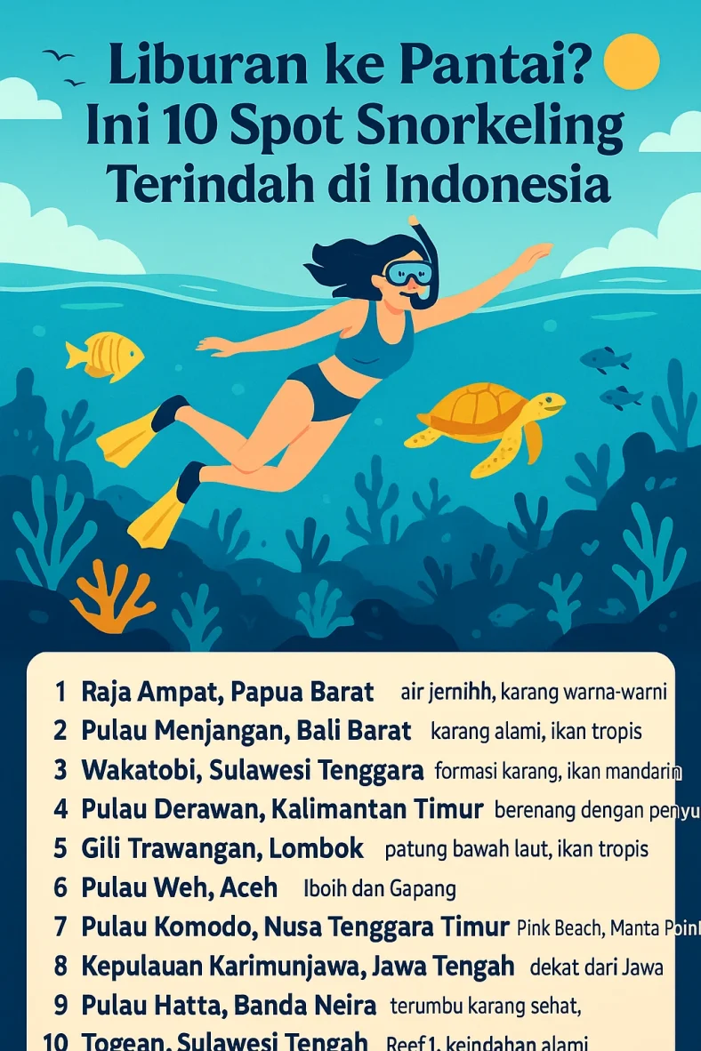 Spot snorkeling terbaik di Indonesia