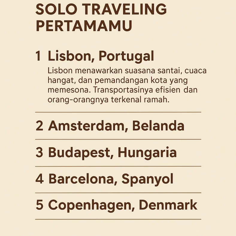 solo traveling Eropa